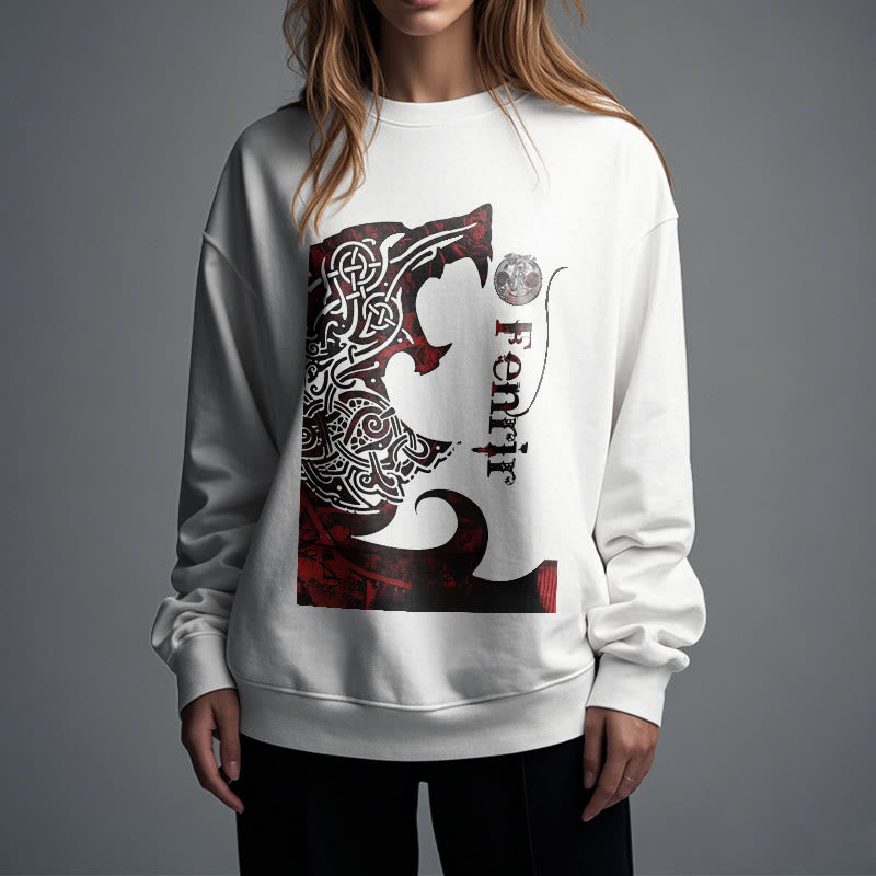 WorldNorse Wikinger Wolf Fenrir Blut Sweatshirt