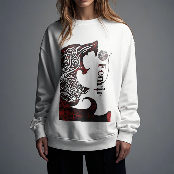 WorldNorse Wikinger Wolf Fenrir Blut Sweatshirt
