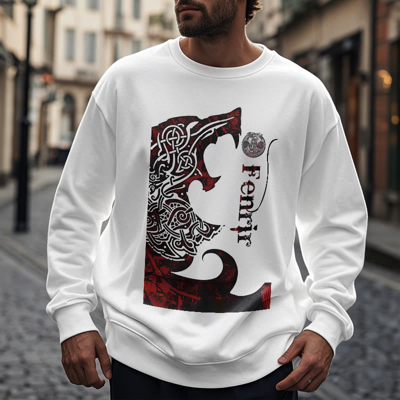 WorldNorse Wikinger Wolf Fenrir Blut Sweatshirt