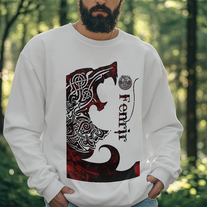 WorldNorse Wikinger Wolf Fenrir Blut Sweatshirt