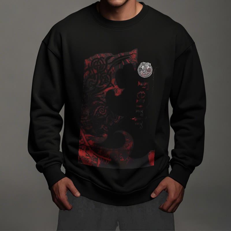 WorldNorse Wikinger Wolf Fenrir Blut Sweatshirt