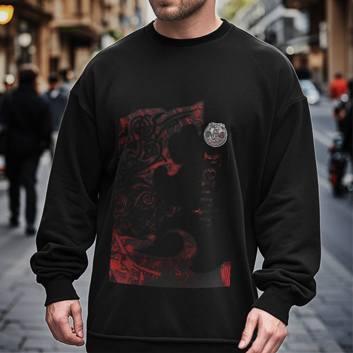 WorldNorse Wikinger Wolf Fenrir Blut Sweatshirt