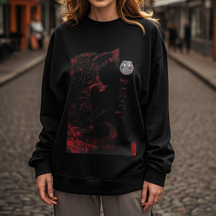 WorldNorse Wikinger Wolf Fenrir Blut Sweatshirt