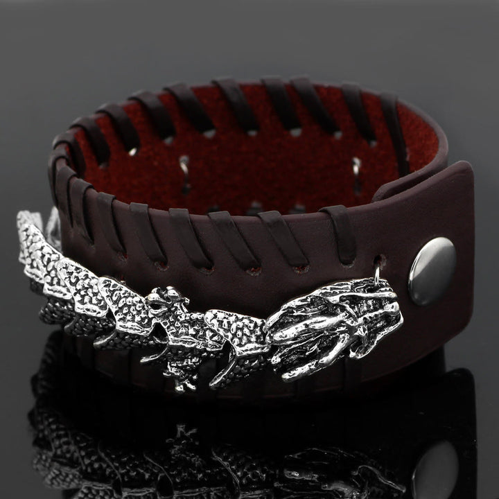 WorldNorse Nordischer Drache Peitschenstich-Armband