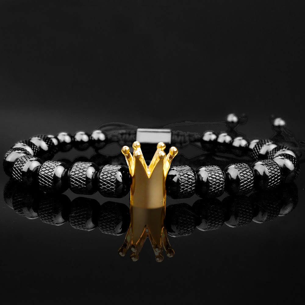 WorldNorse Royal Crown Armband mit römischen Ziffern