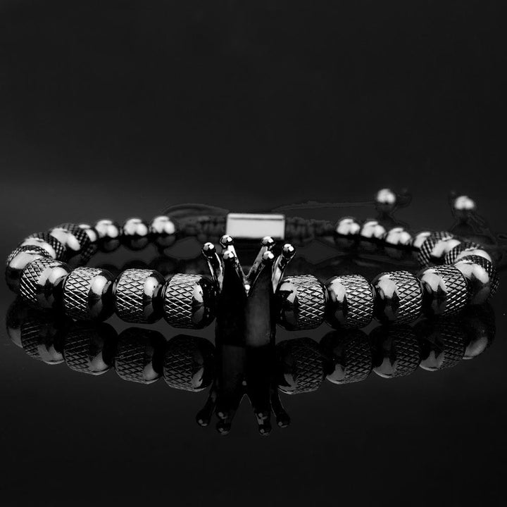 WorldNorse Royal Crown Armband mit römischen Ziffern