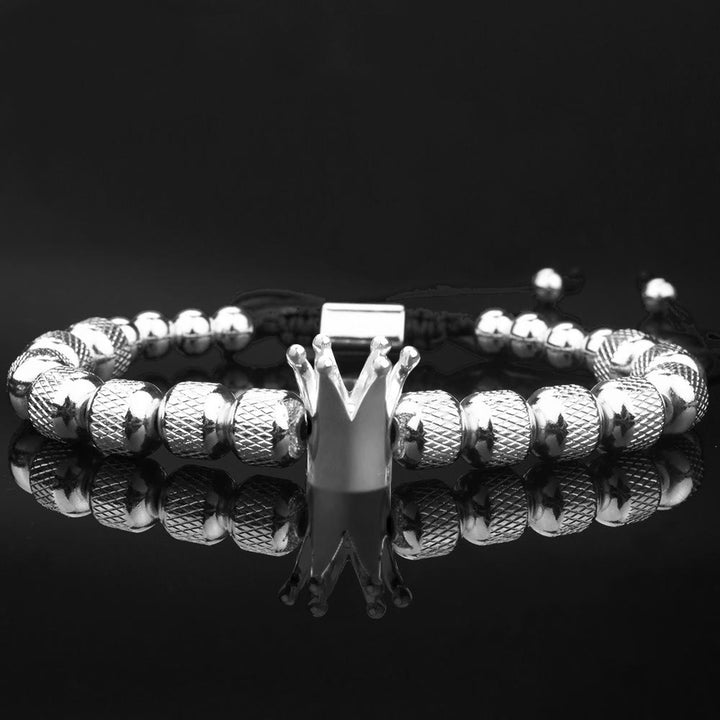 WorldNorse Royal Crown Armband mit römischen Ziffern