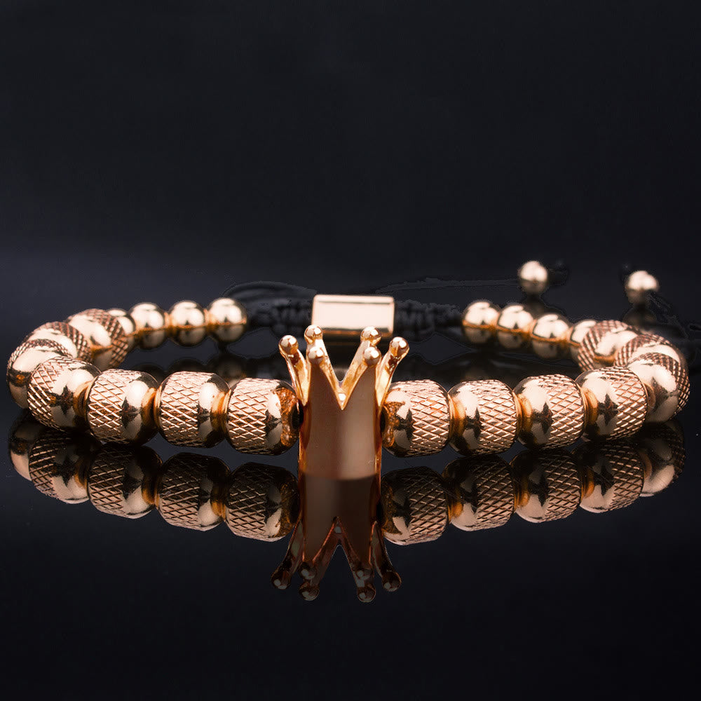 WorldNorse Royal Crown Armband mit römischen Ziffern