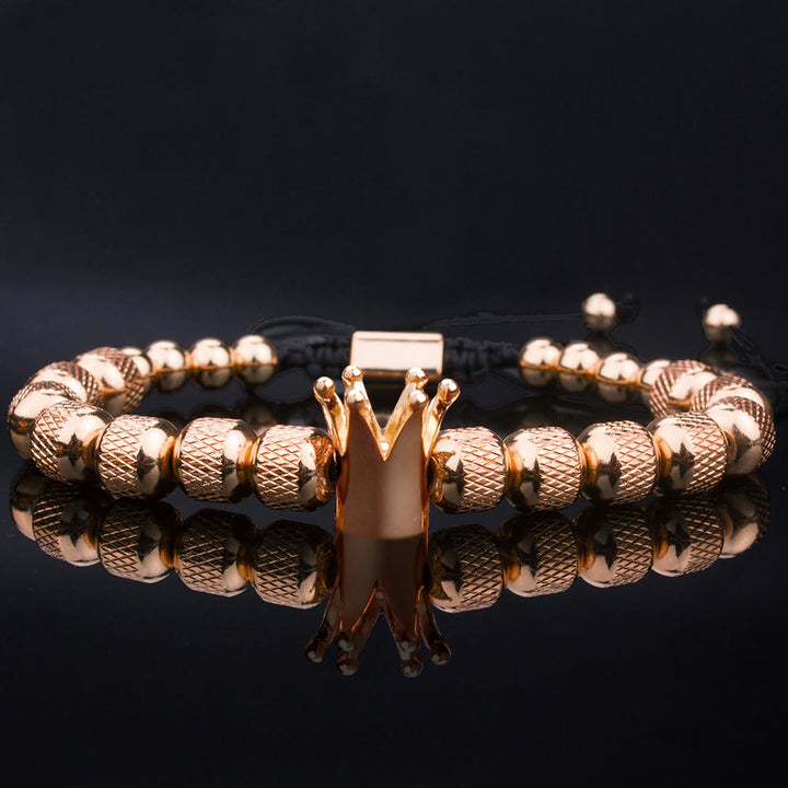 WorldNorse Royal Crown Armband mit römischen Ziffern