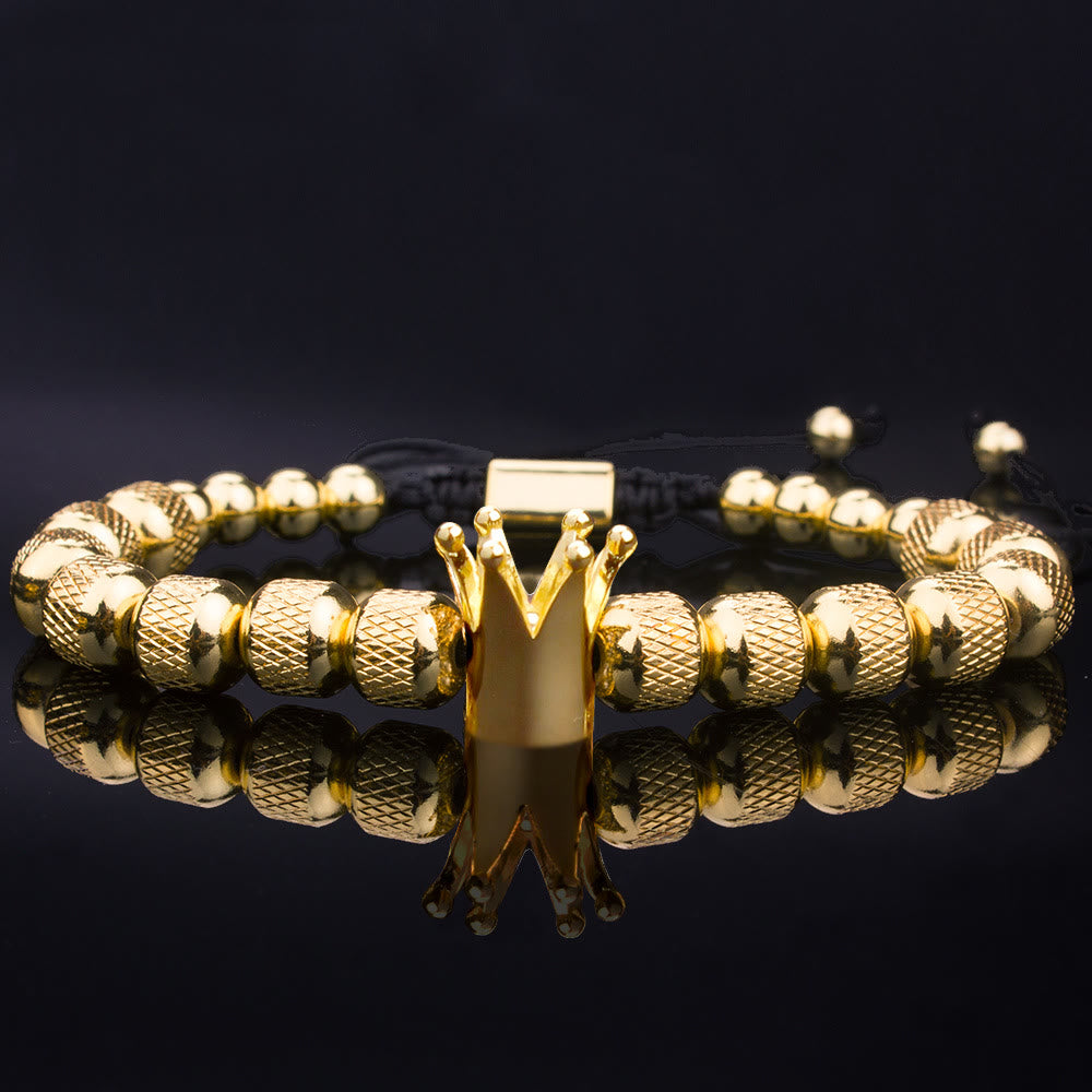 WorldNorse Royal Crown Armband mit römischen Ziffern