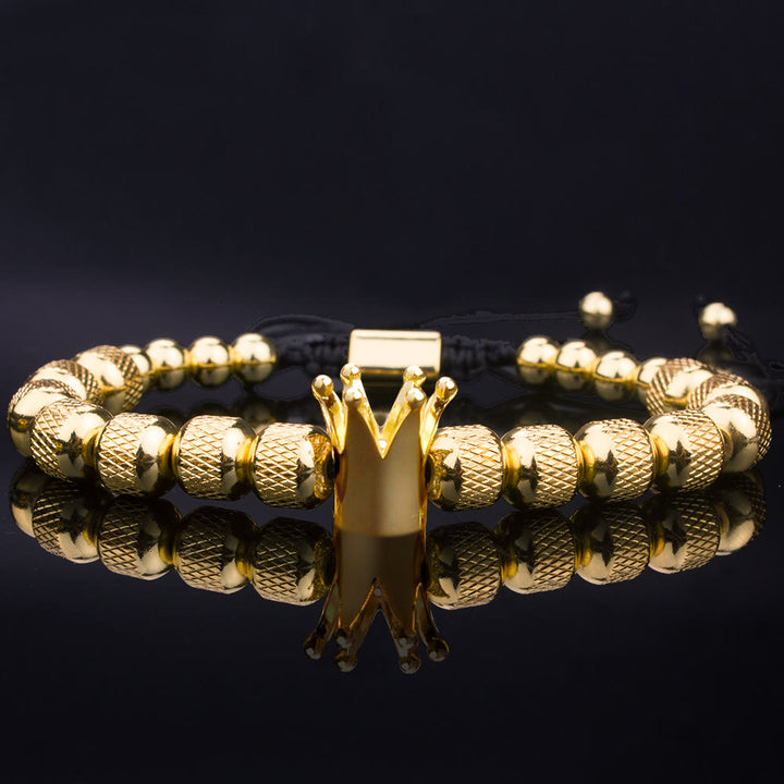 WorldNorse Royal Crown Armband mit römischen Ziffern