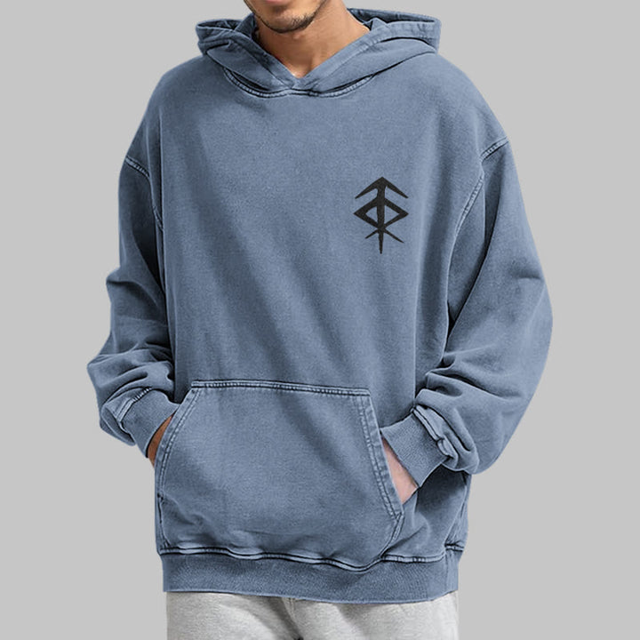 WorldNorse Vegvisir Kapuzenpullover mit beidseitigem Aufdruck, gewaschen - image 25