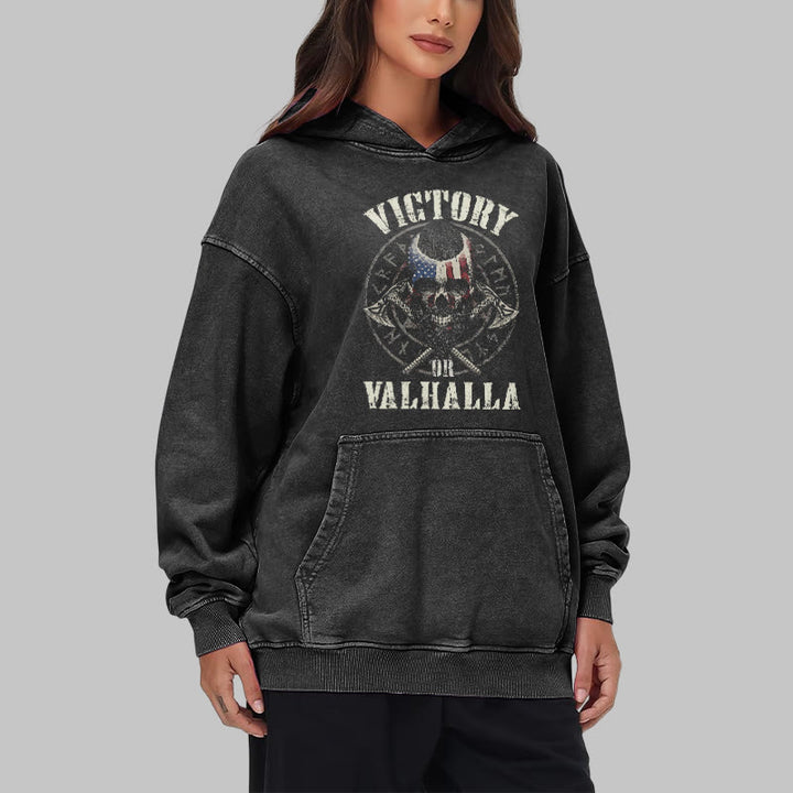 WorldNorse Victory oder Valhalla Warrior gewaschener Kapuzenpullover - image 11