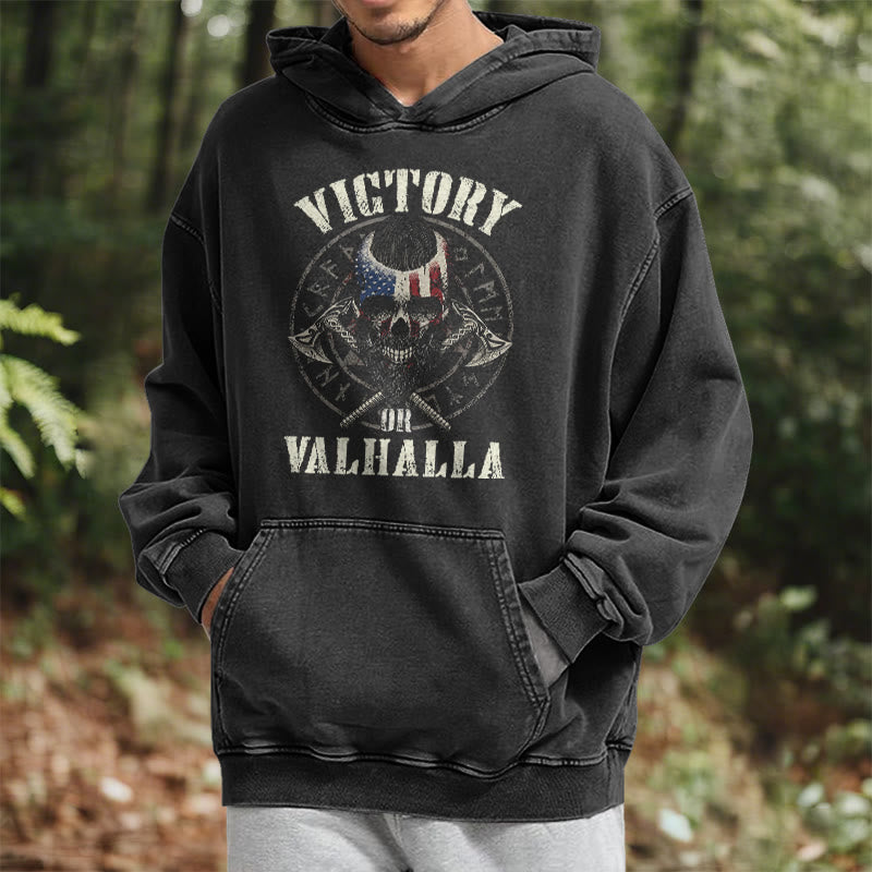 WorldNorse Victory oder Valhalla Warrior gewaschener Kapuzenpullover - image 7