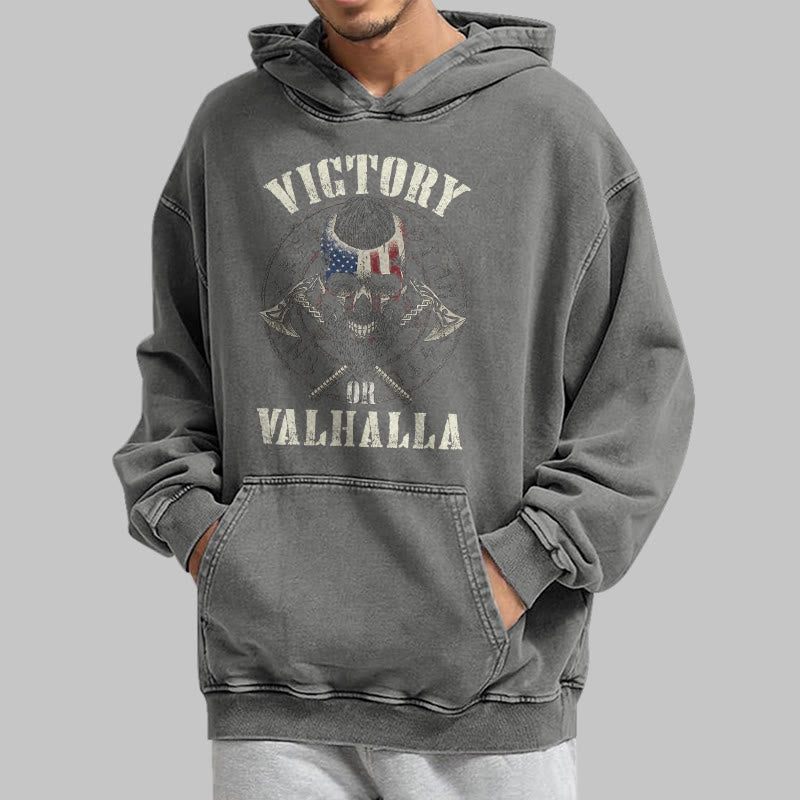 WorldNorse Victory oder Valhalla Warrior gewaschener Kapuzenpullover - image 17
