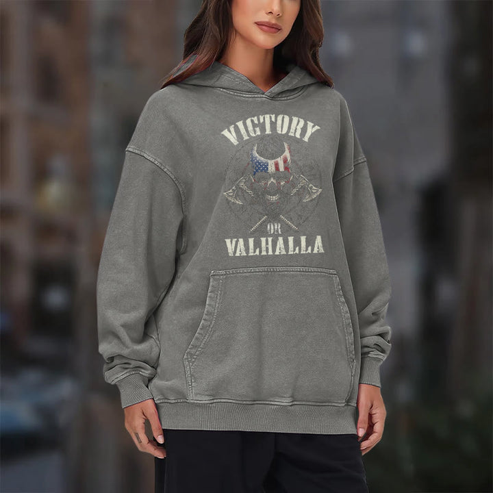 WorldNorse Victory oder Valhalla Warrior gewaschener Kapuzenpullover - image 20