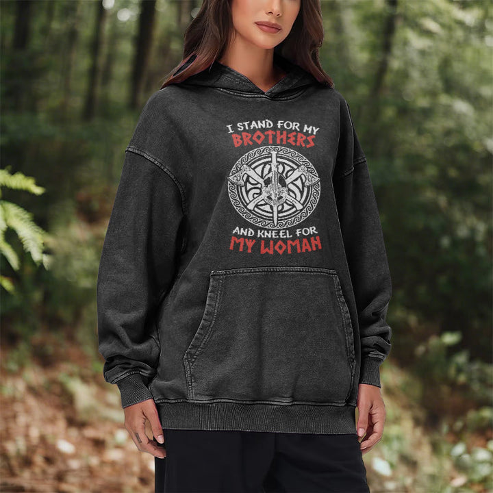 WorldNorse Viking Standbrothers gewaschener Kapuzenpullover - image 11