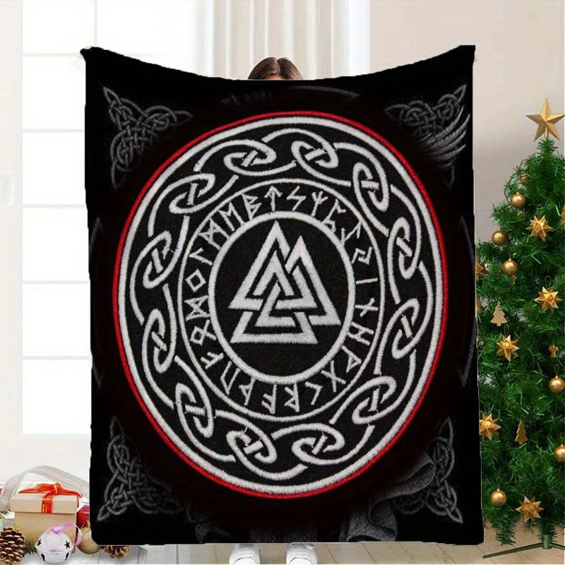 WorldNorse Wikinger-Symbol Vegvisir Valknut Decke