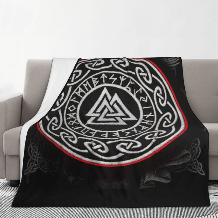WorldNorse Wikinger-Symbol Vegvisir Valknut Decke