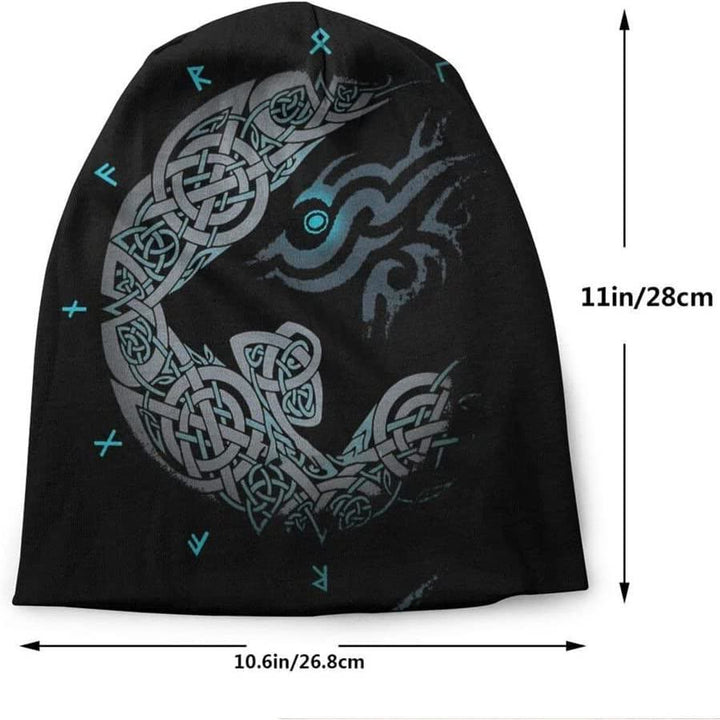 WorldNorse Wolves Keltischer Knoten Rune Beanie