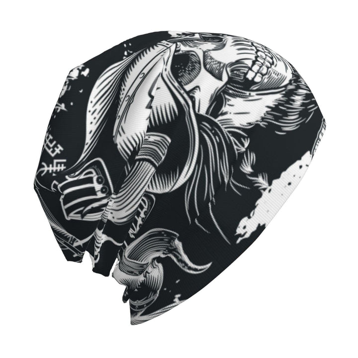 WorldNorse Vegvisir Totenkopf-Krieger-Mütze