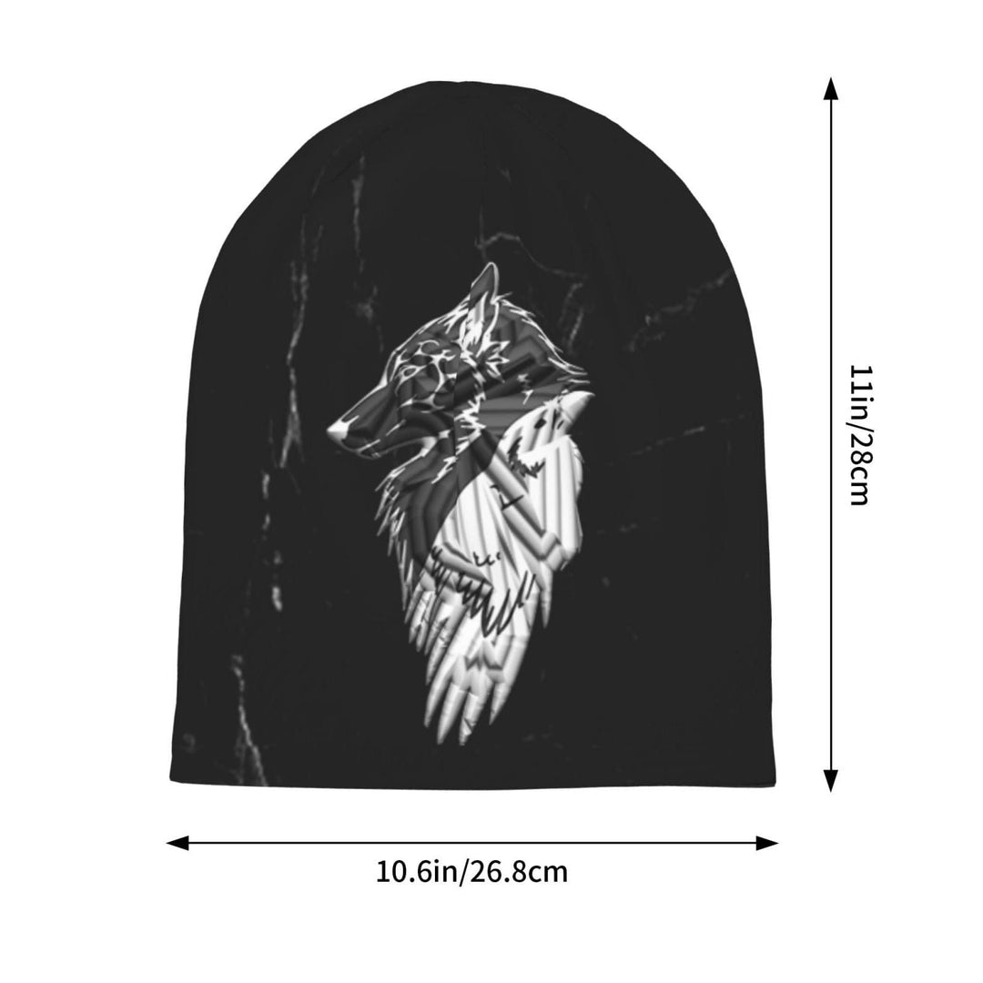 WorldNorse Wikinger Nordischer Wolf Raven Beanie