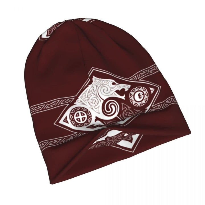 WorldNorse Doppelwölfe Nordische Beanie