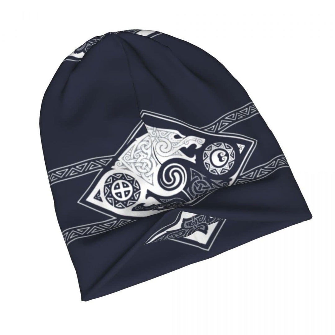 WorldNorse Doppelwölfe Nordische Beanie