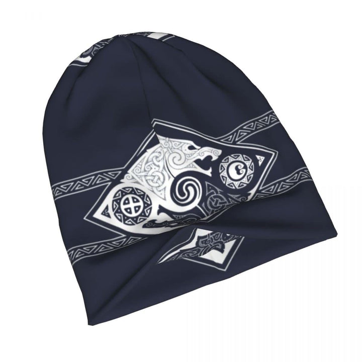 WorldNorse Doppelwölfe Nordische Beanie