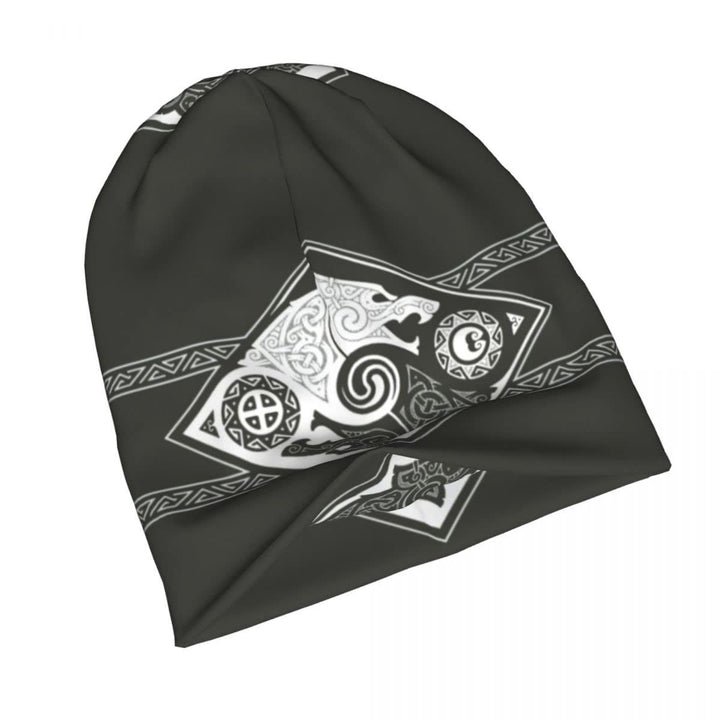 WorldNorse Doppelwölfe Nordische Beanie
