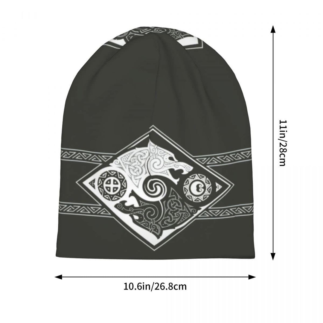 WorldNorse Doppelwölfe Nordische Beanie
