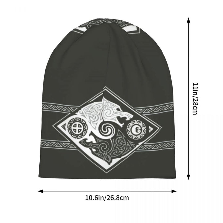 WorldNorse Doppelwölfe Nordische Beanie