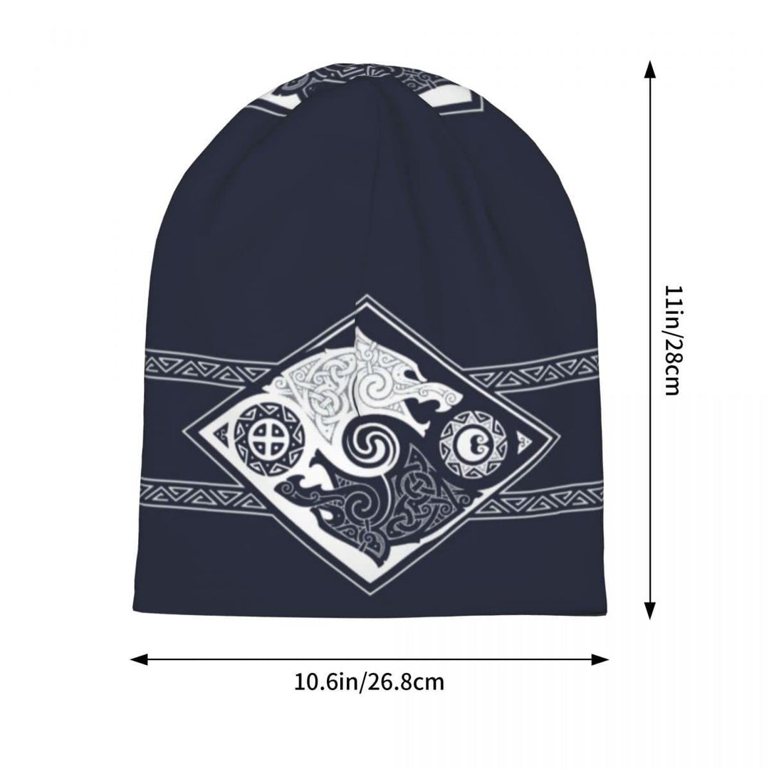 WorldNorse Doppelwölfe Nordische Beanie