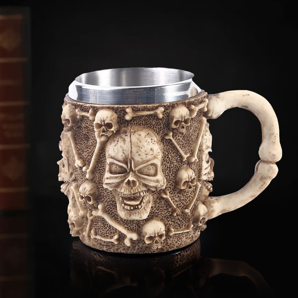 WorldNorse Skelett-Krugbecher