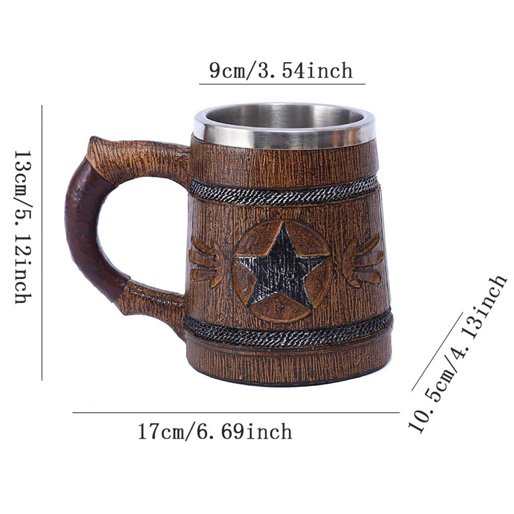 WorldNorse Star Tasse mit Holzfinish
