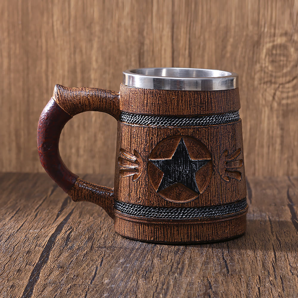 WorldNorse Star Tasse mit Holzfinish