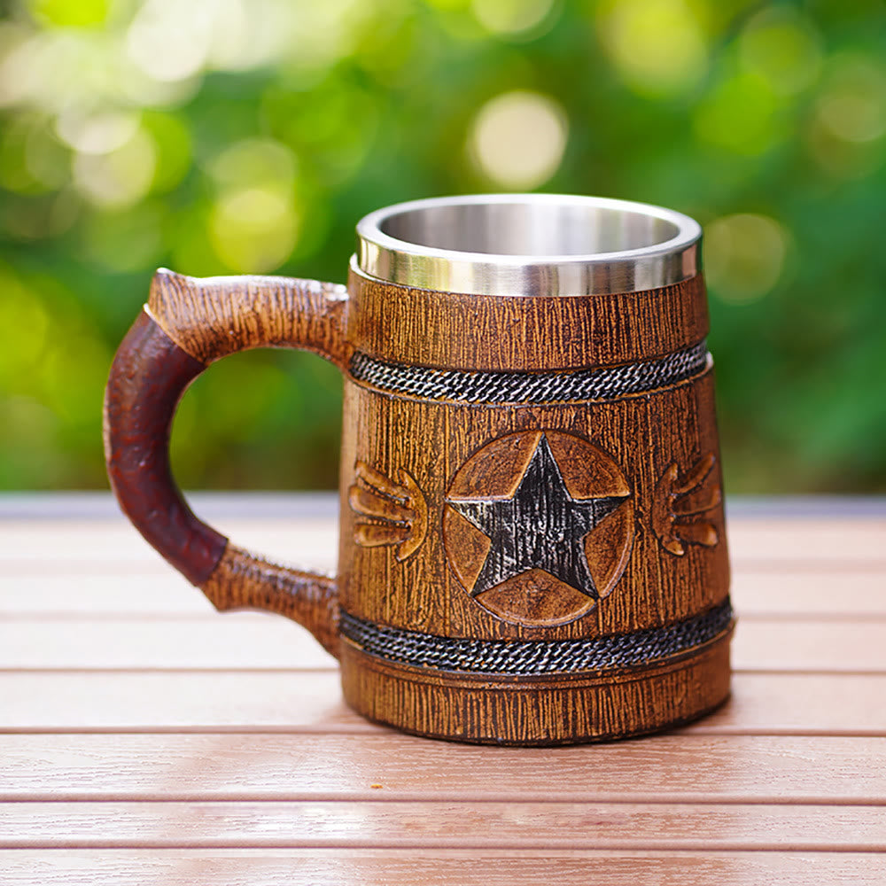 WorldNorse Star Tasse mit Holzfinish