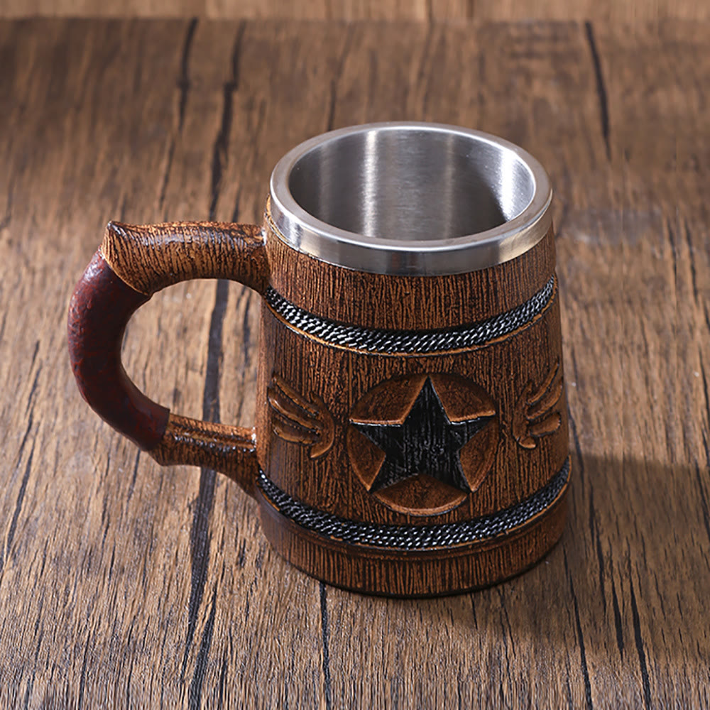 WorldNorse Star Tasse mit Holzfinish