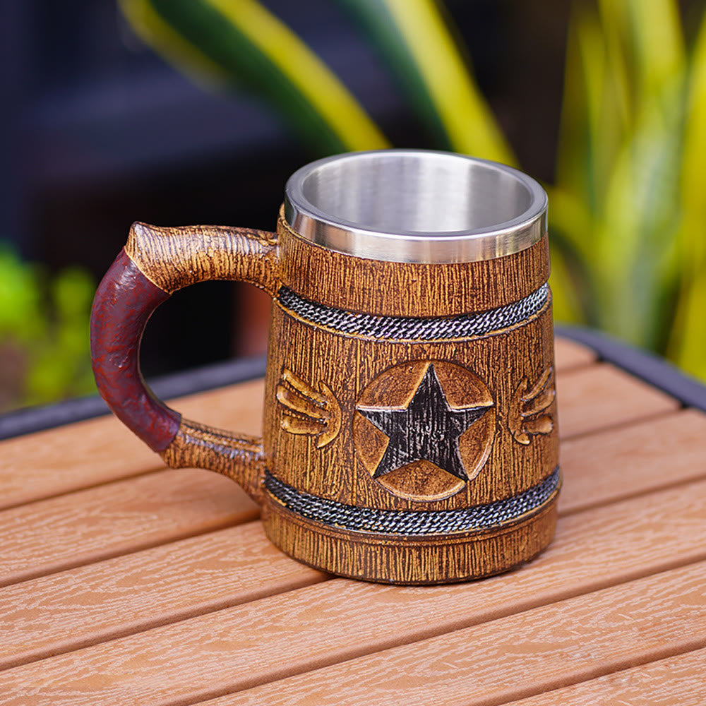 WorldNorse Star Tasse mit Holzfinish