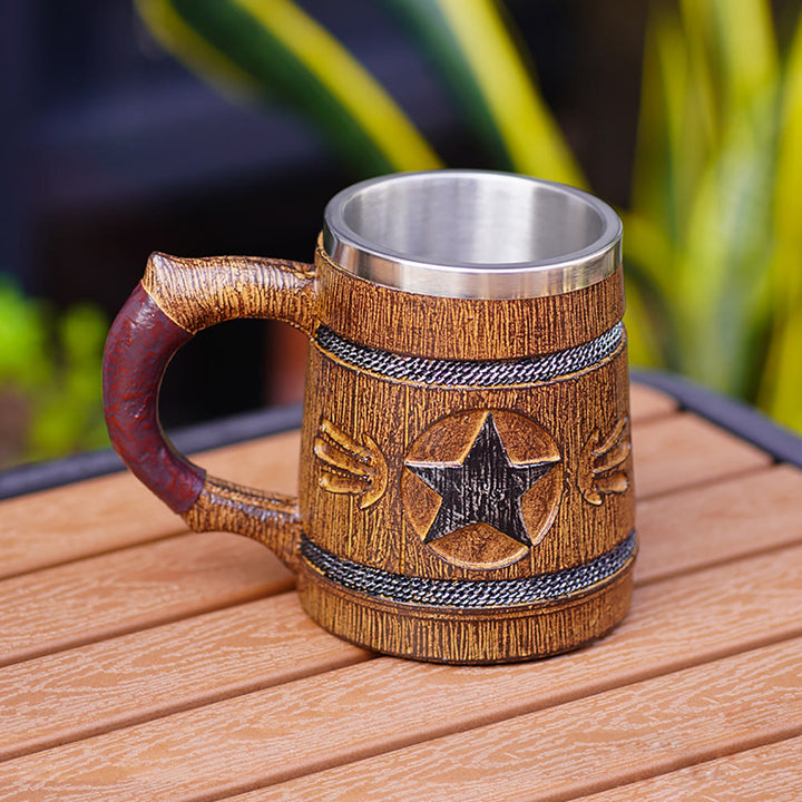 WorldNorse Star Tasse mit Holzfinish