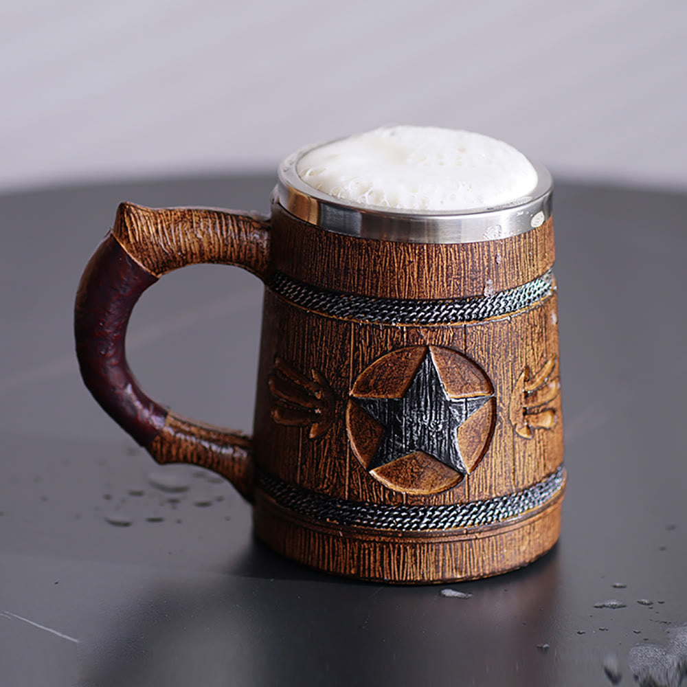 WorldNorse Star Tasse mit Holzfinish