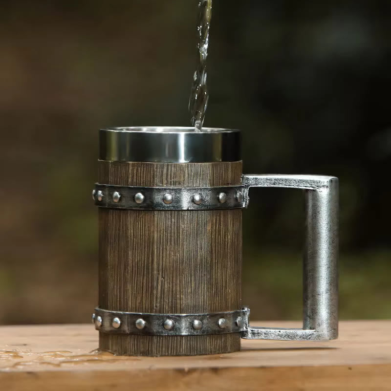 WorldNorse Bierkrug aus Holz