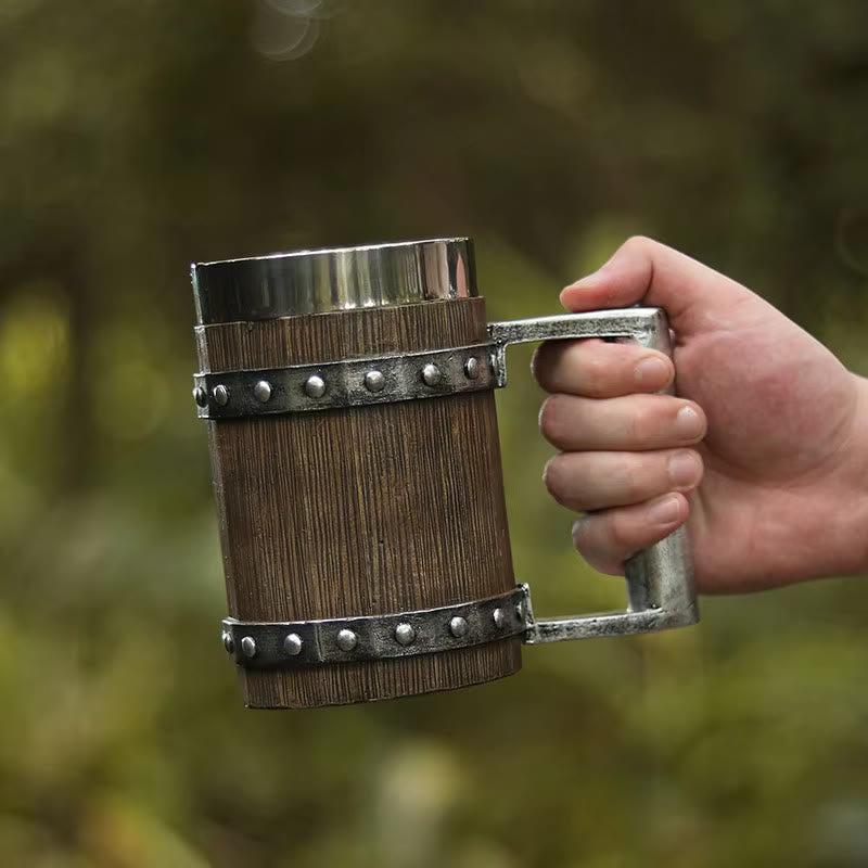 WorldNorse Bierkrug aus Holz