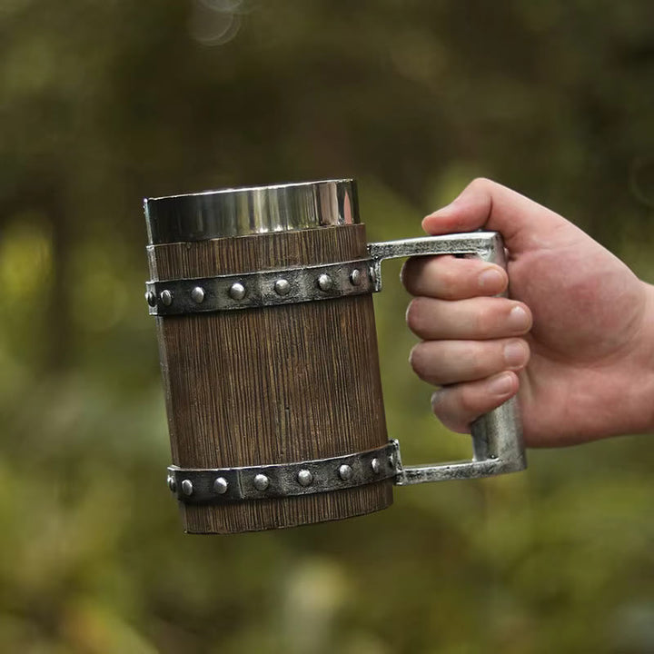 WorldNorse Bierkrug aus Holz