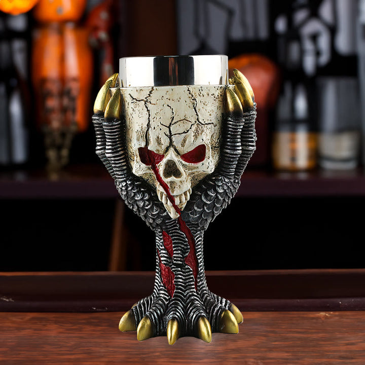 WorldNorse Weinkelch mit Totenkopfklaue