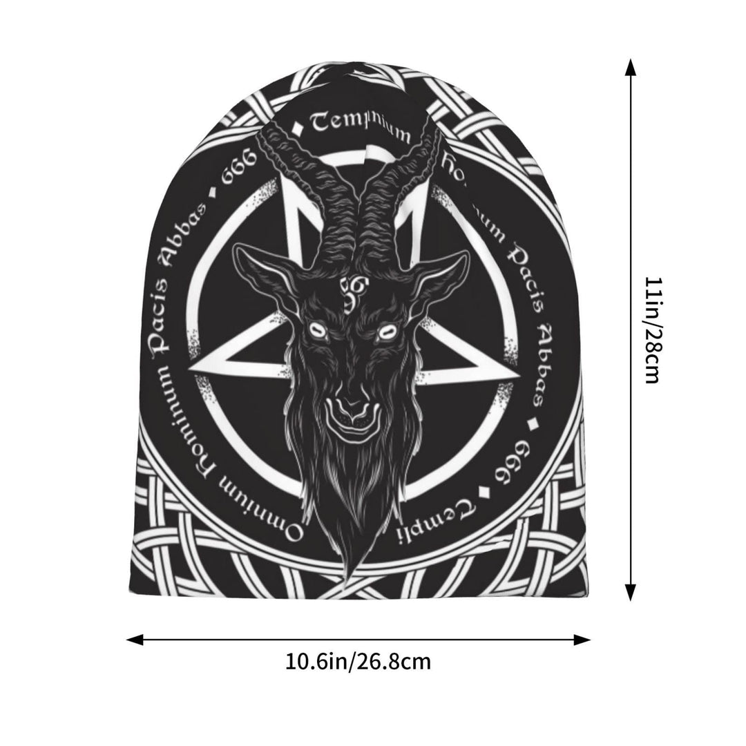 WorldNorse Beanie mit Keltischer Knoten und Ziegenmotiv