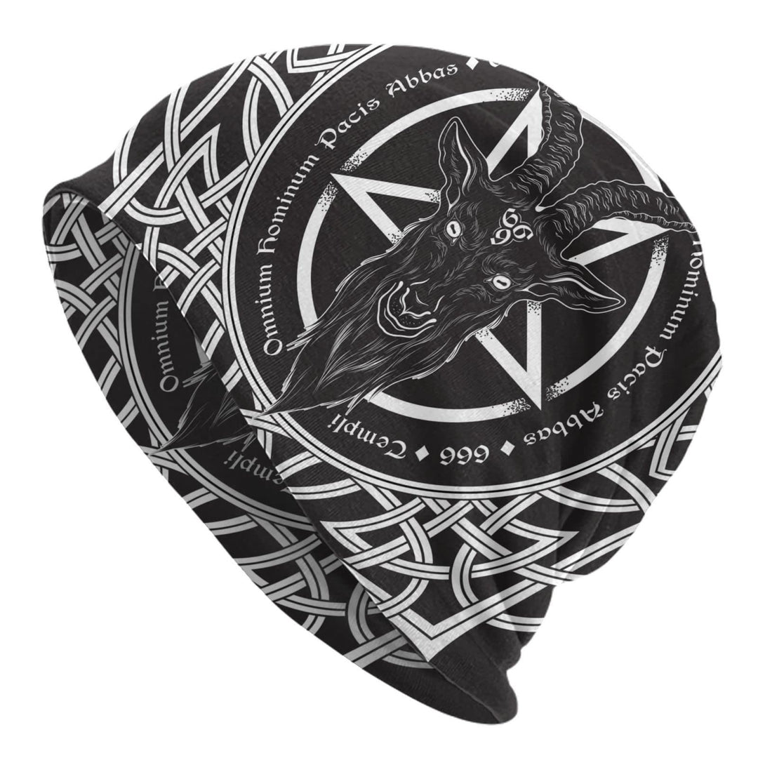 WorldNorse Beanie mit Keltischer Knoten und Ziegenmotiv