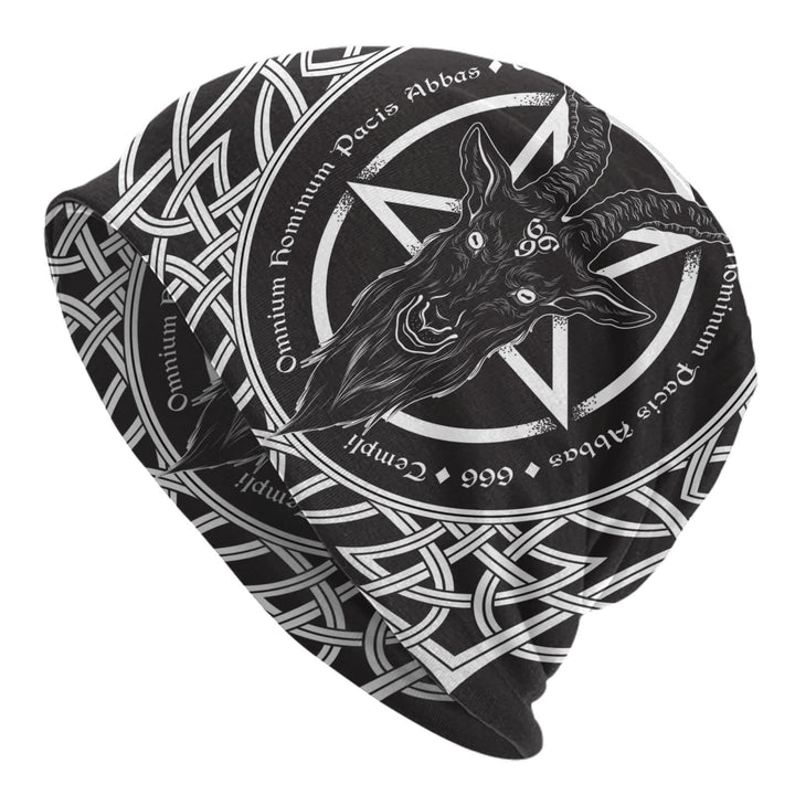 WorldNorse Beanie mit Keltischer Knoten und Ziegenmotiv