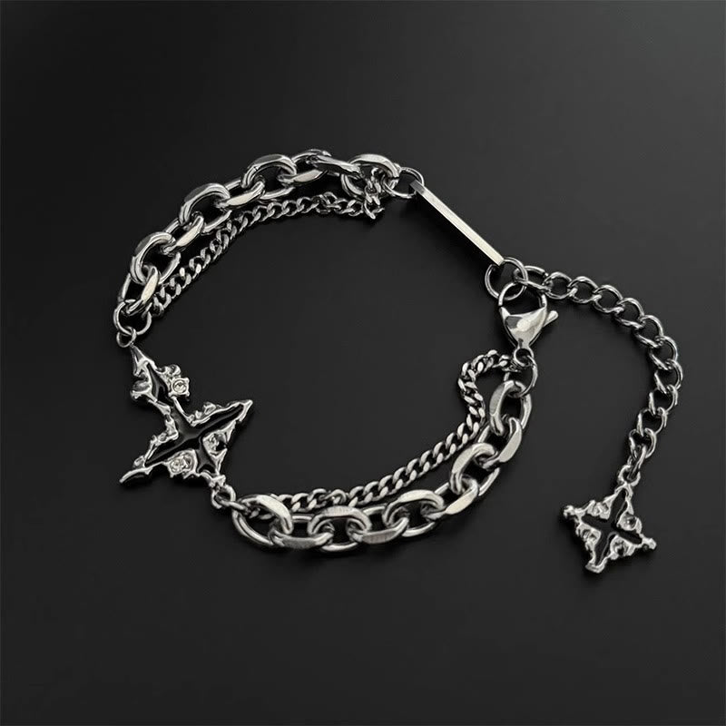 WorldNorse Darkness Cross Kabelkettenarmband