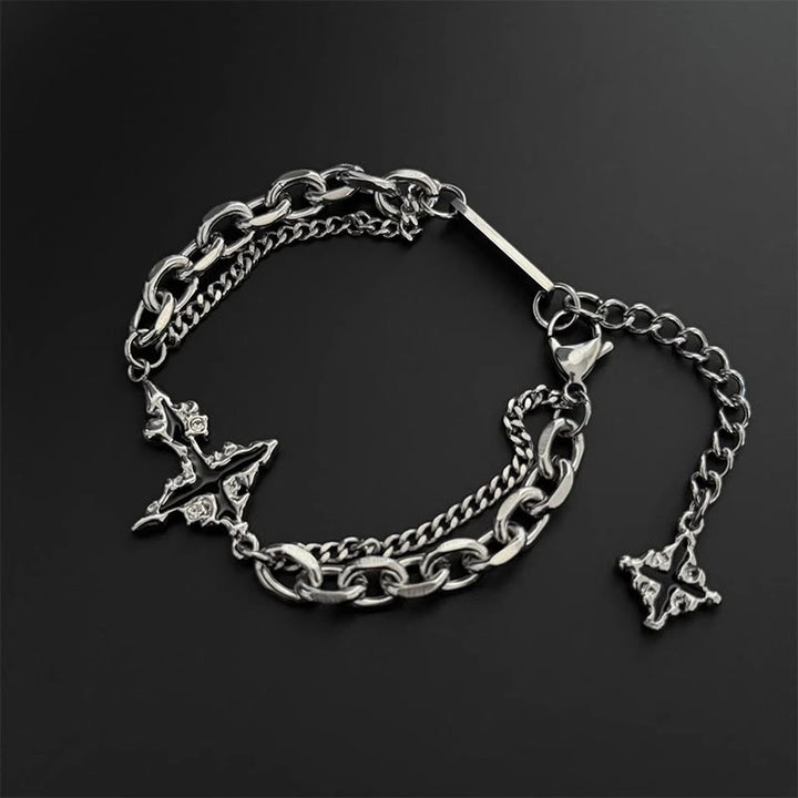 WorldNorse Darkness Cross Kabelkettenarmband